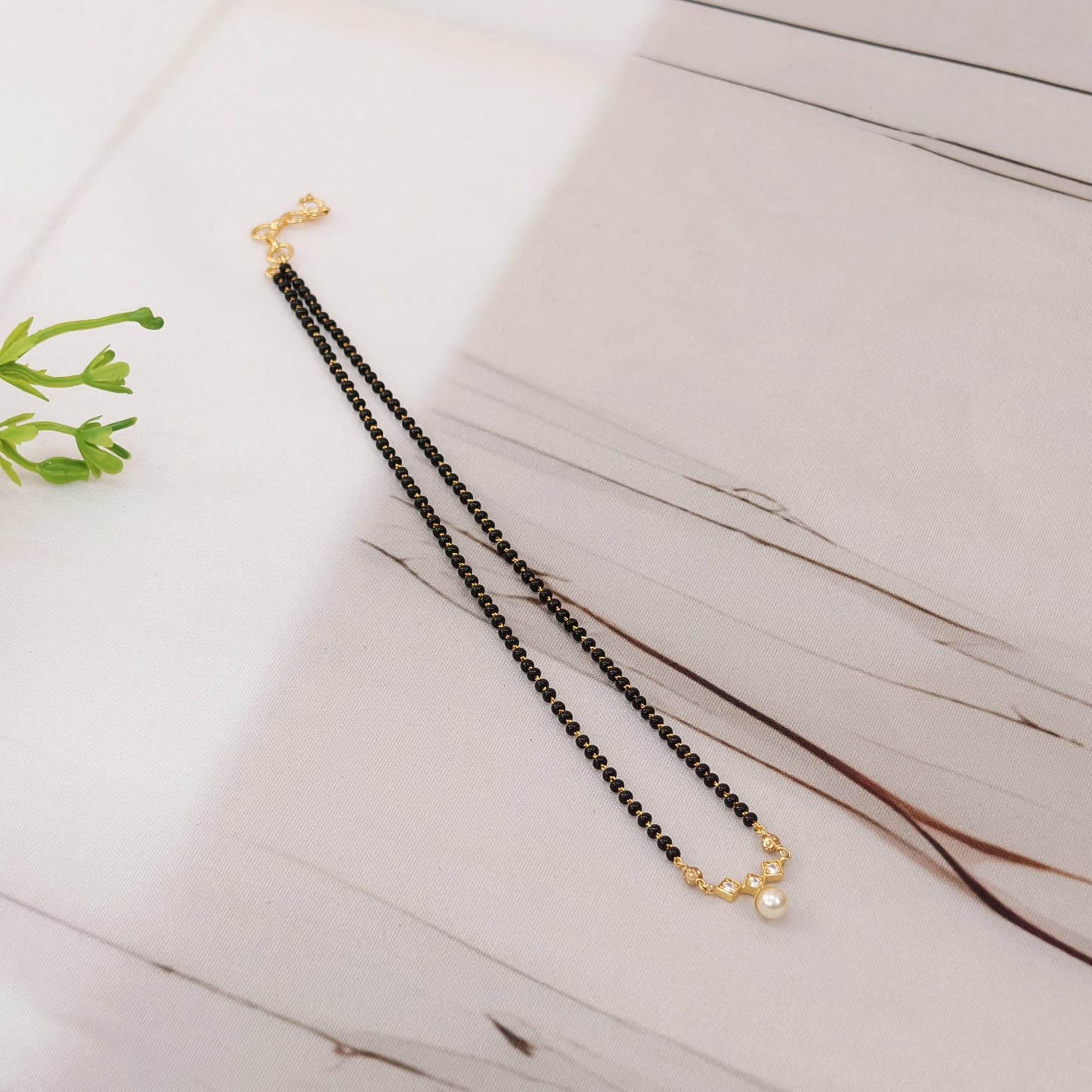 Short black beads