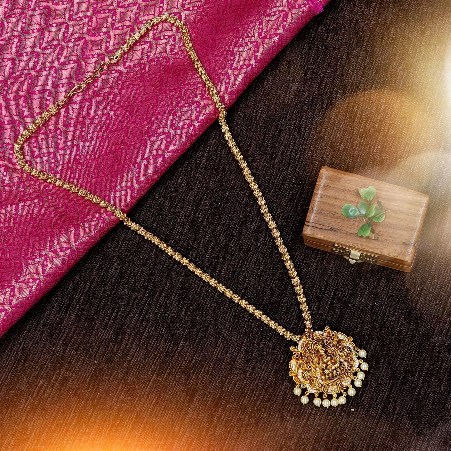 Chain with Laxmi pendant