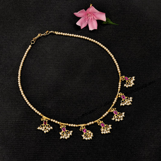 Pearl chain with kundans