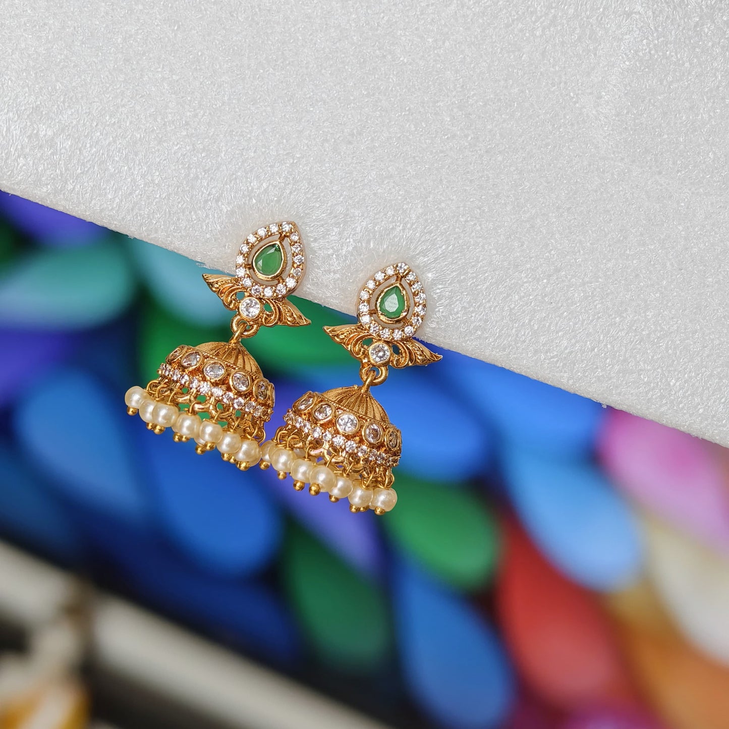 Green earrings