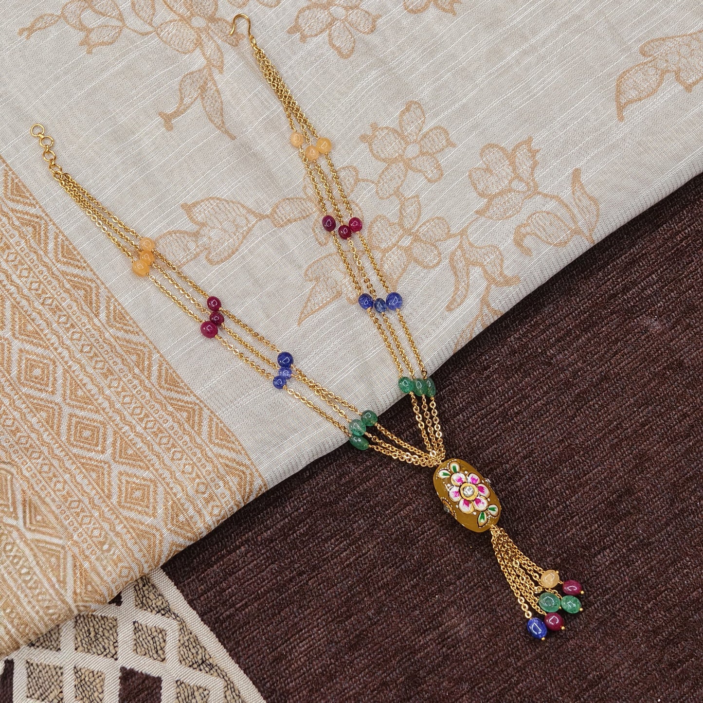 Yellow bead chain