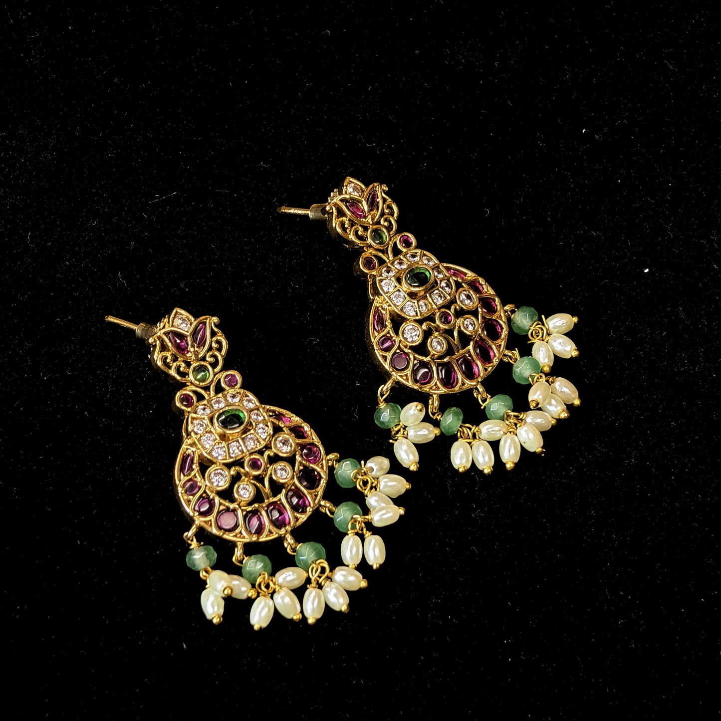 Green beads Neck set.