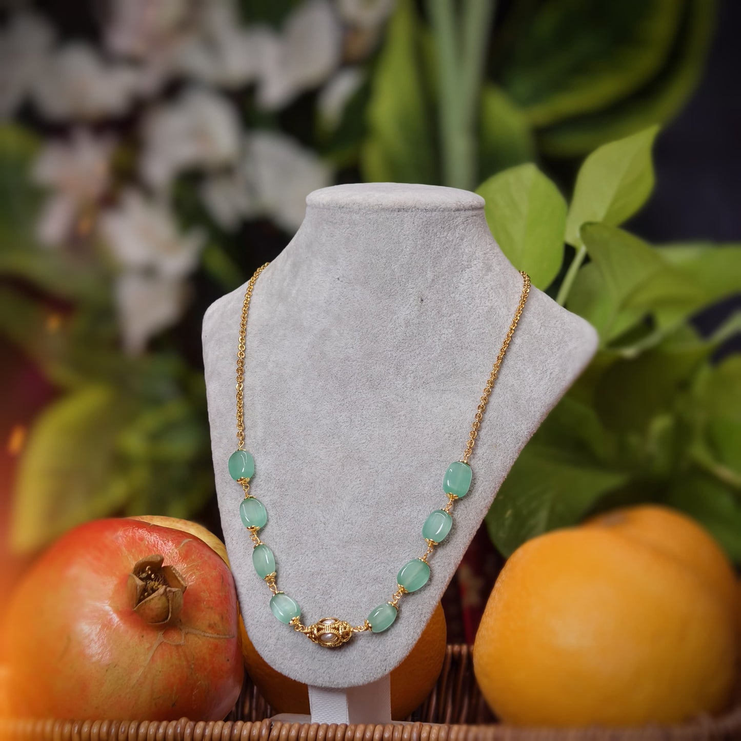 Green beads chain