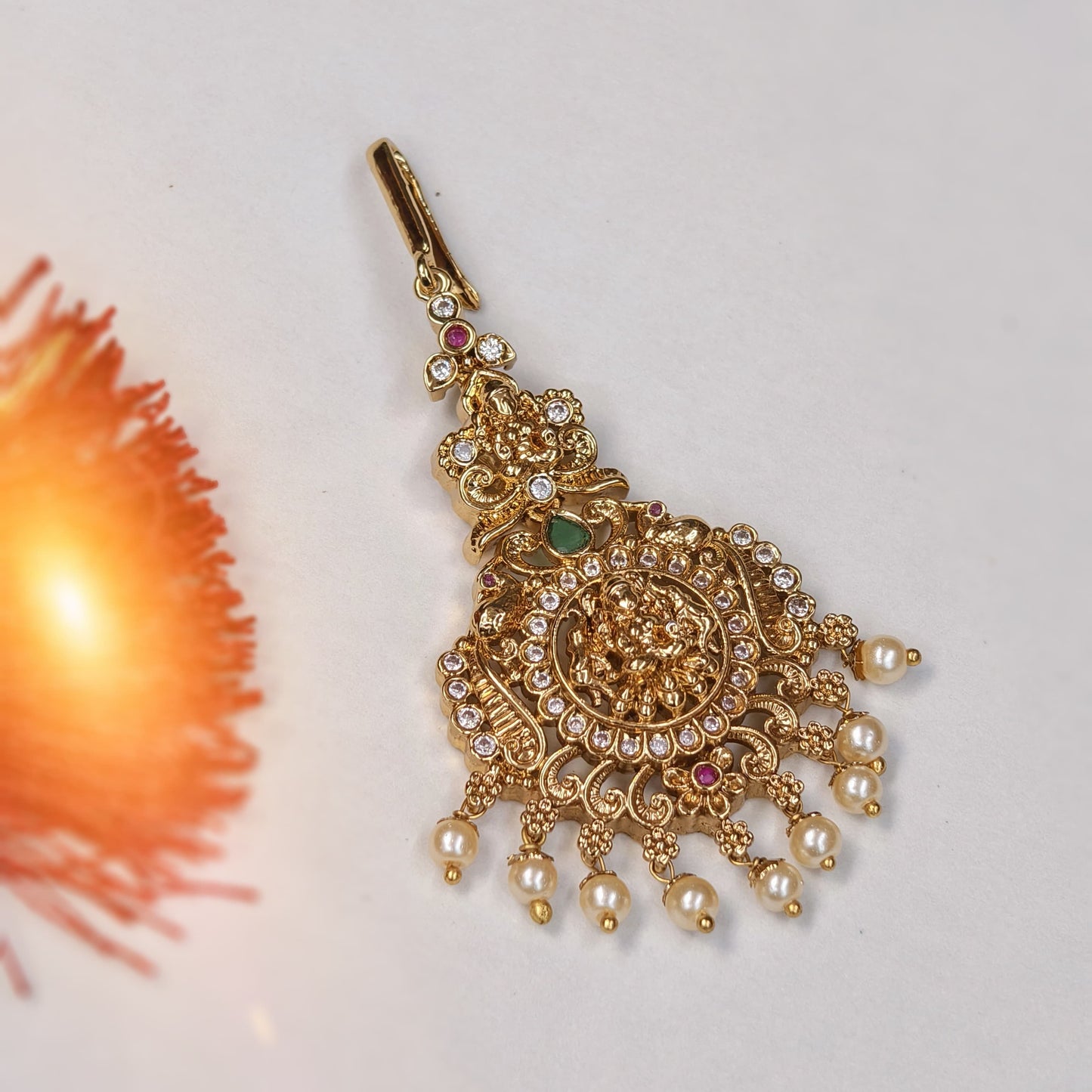 Antique gold plated Tikka