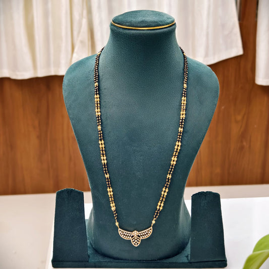 Long black beads