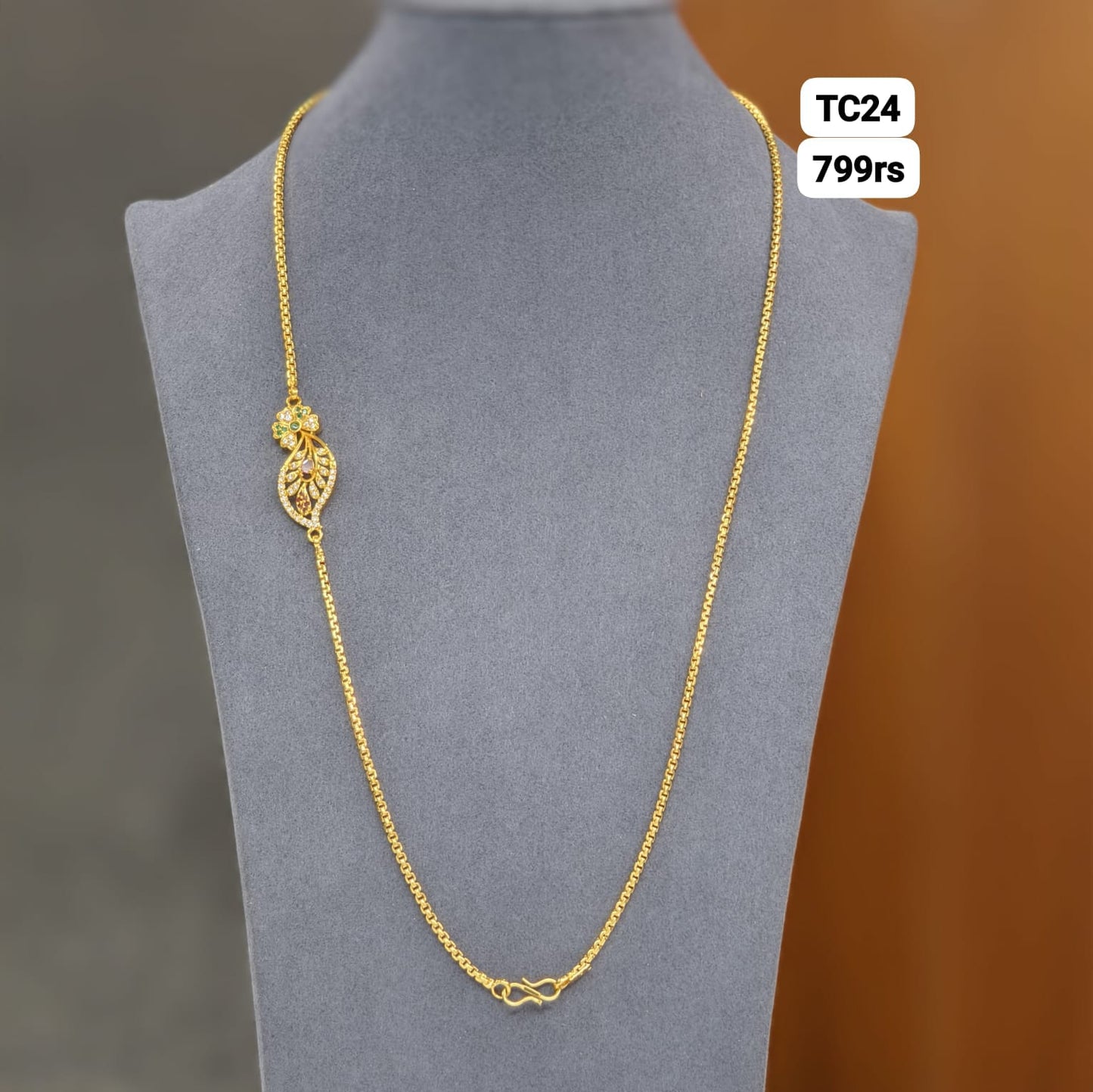 Side broach thali chain