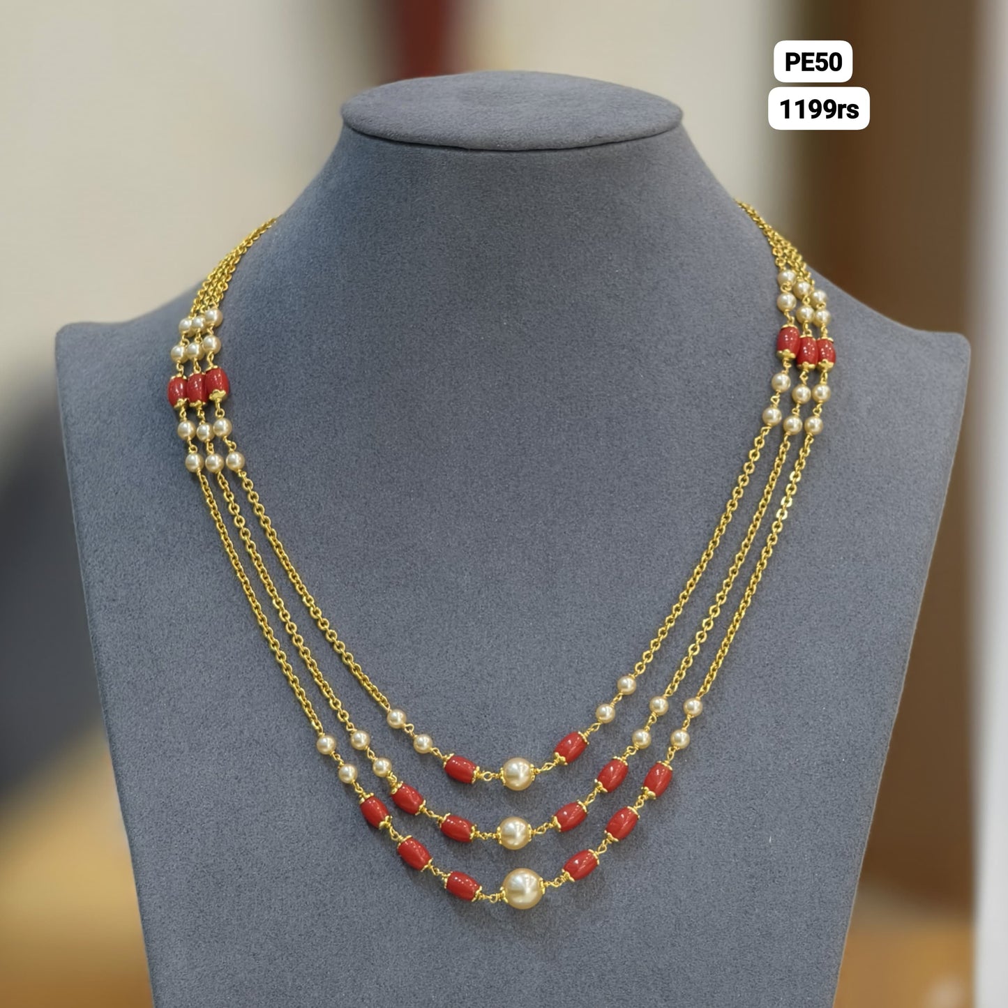 3 Lines Pagadam and Pearls Haram
