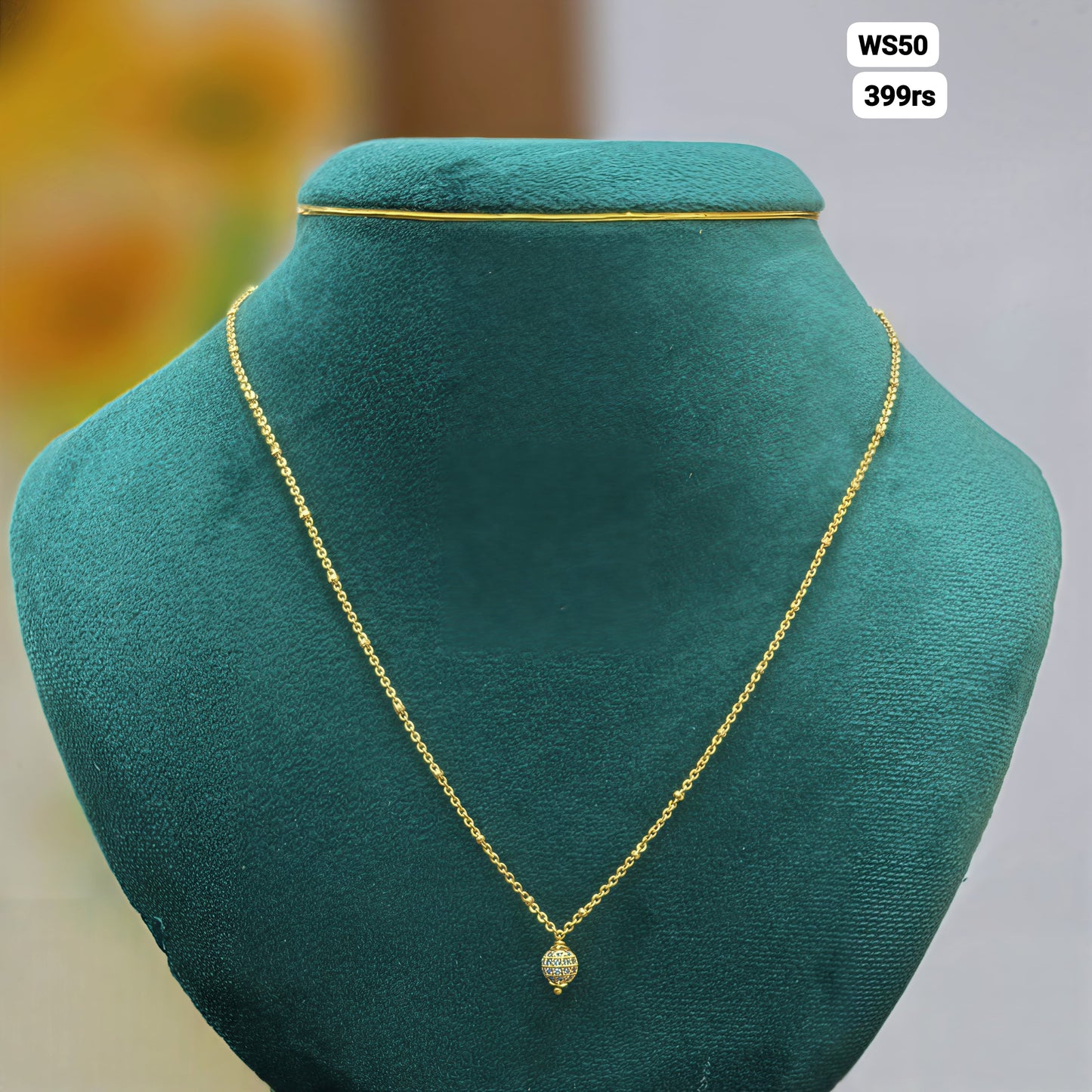 White stones Simple Chain