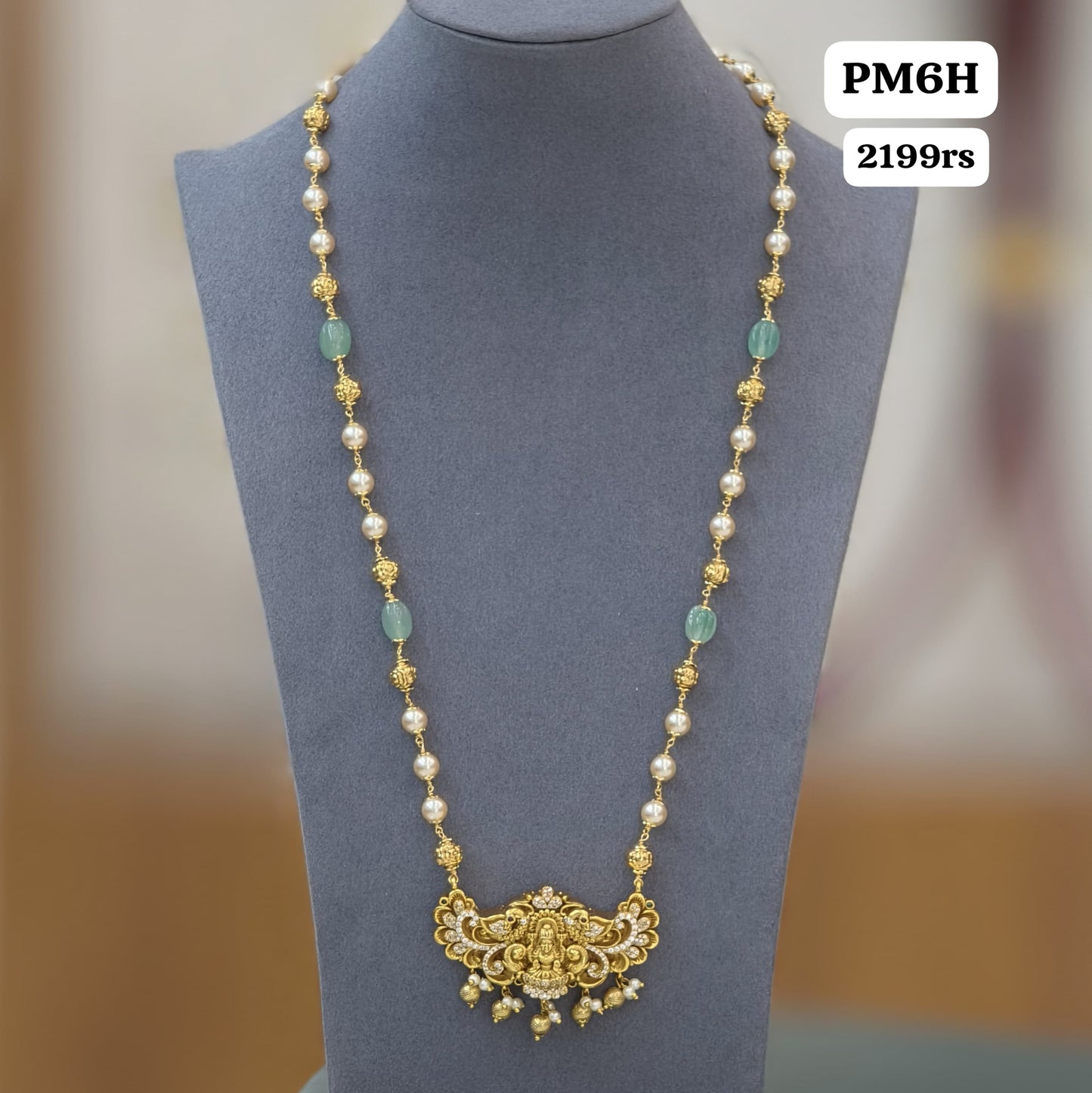 Laxmi pendant with Beads chain