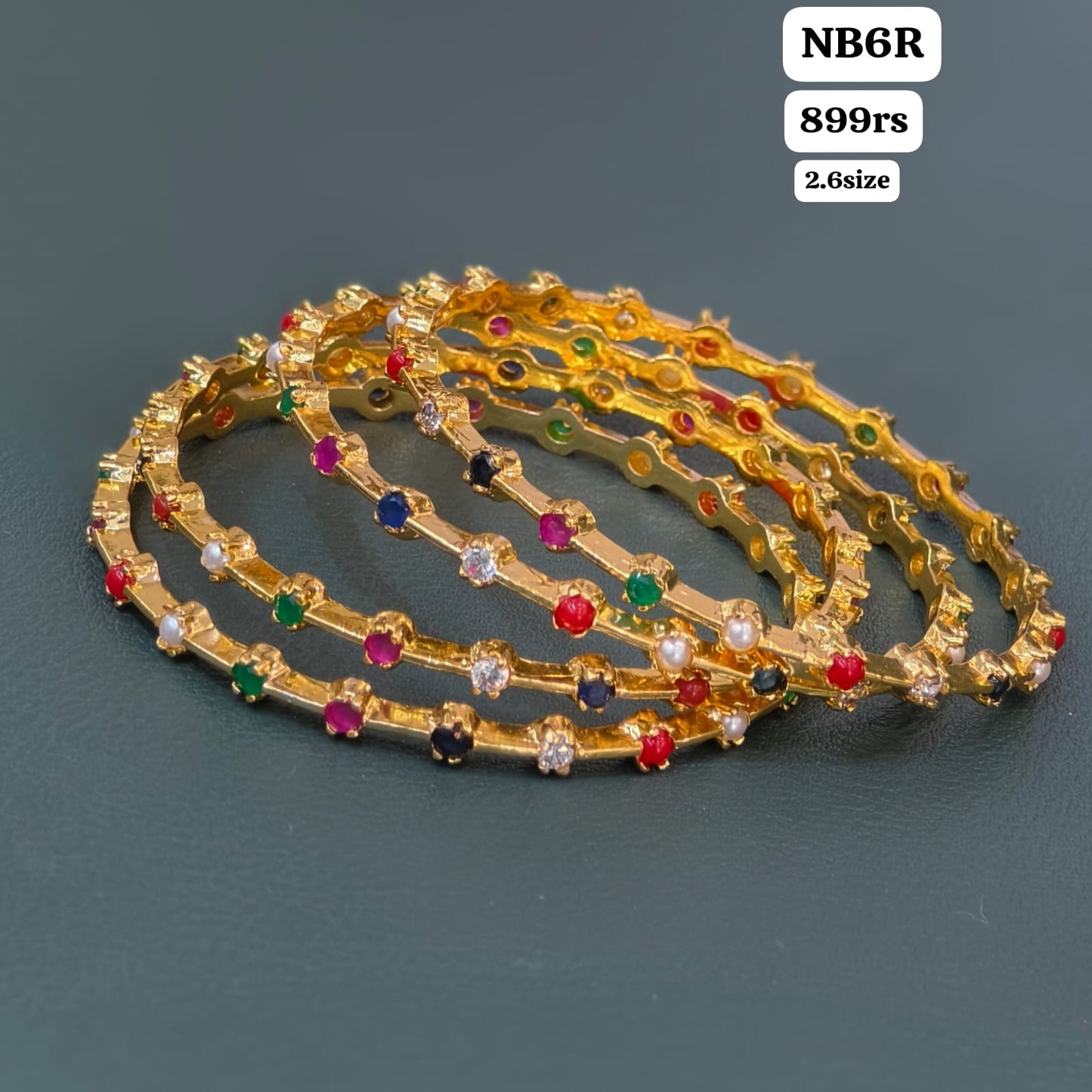 Multi Stone Bangles (2.6)