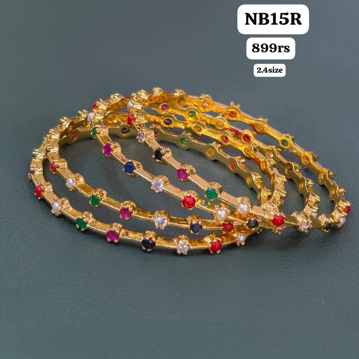 Multi Stone Bangles (2.4)