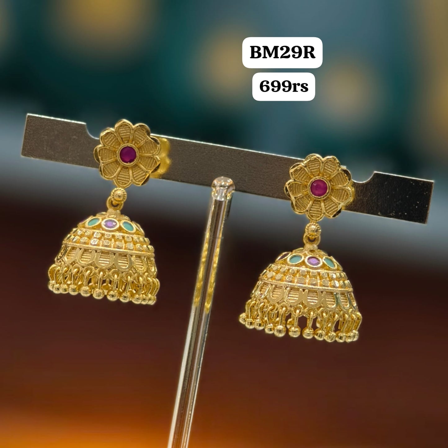 Micro gold Butta Earrings