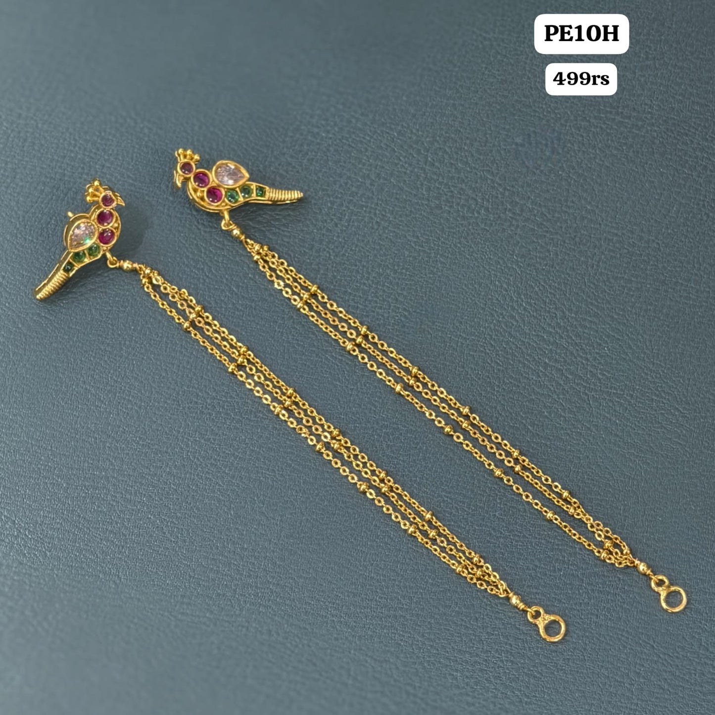 Parrot pendant 3 Layer Earchains