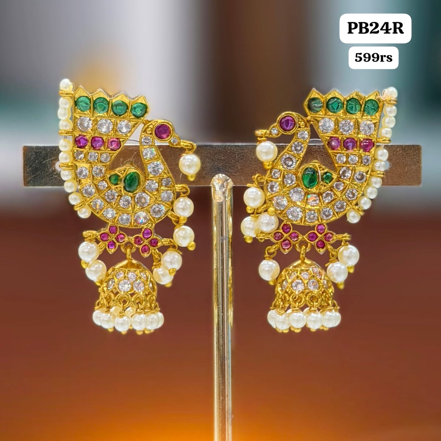 Peacock Butta Earrings
