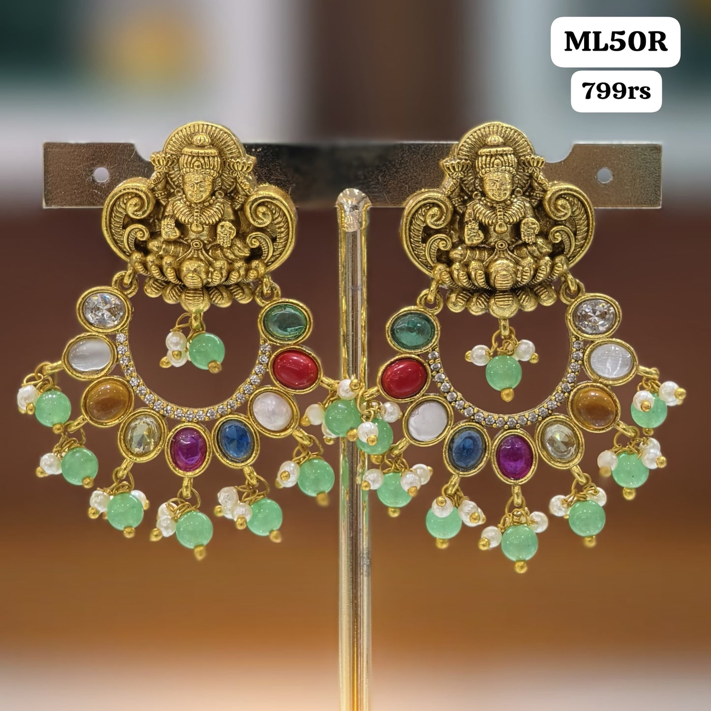 Laxmi multi Stone Earrings