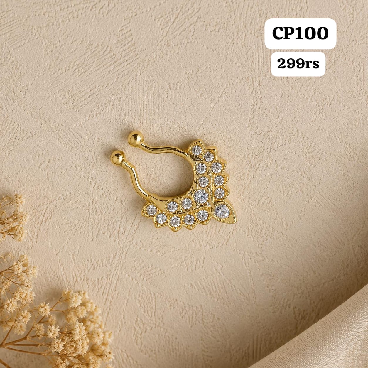 Double Stone Septum Nose pin