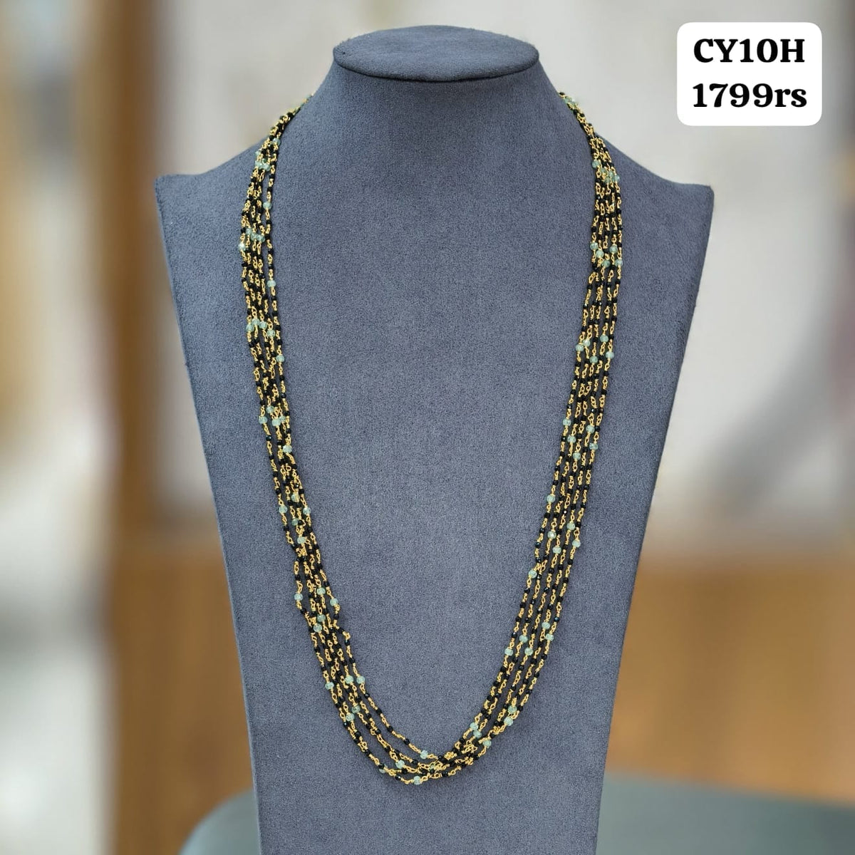 Black & Green crystal chain