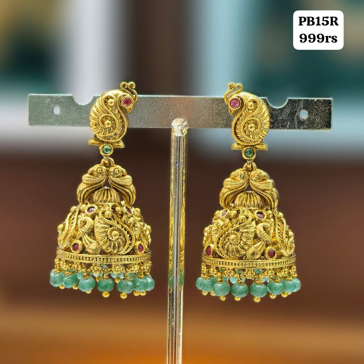 Butta Earrings (Peacock)