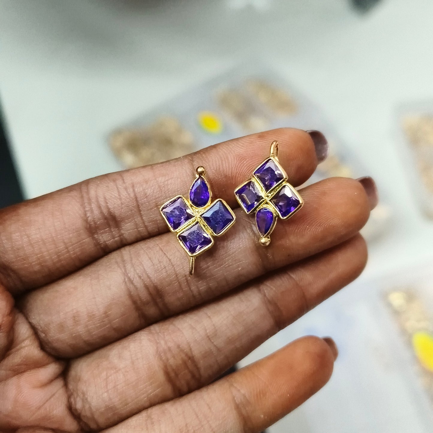 Purple uncut stone