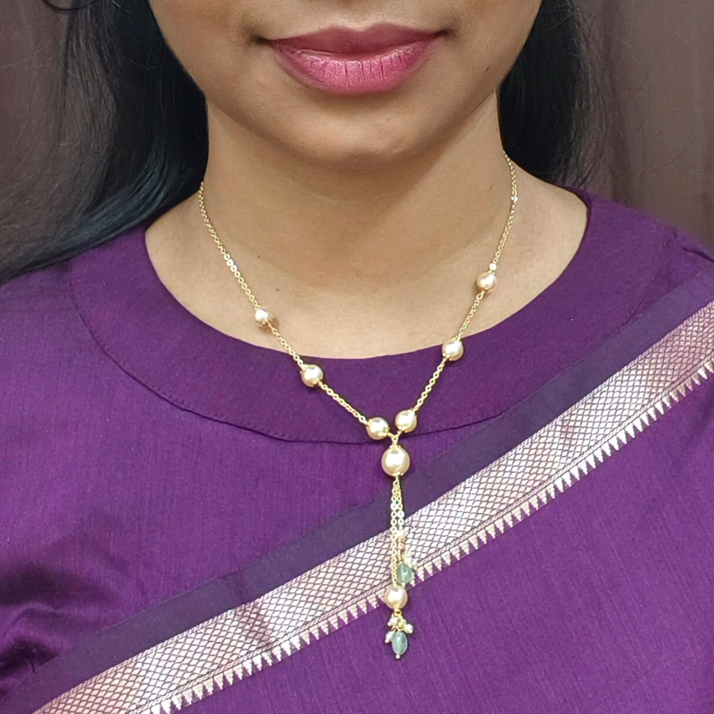 Real Swaroski pearls and Real strawberry beads neckset
