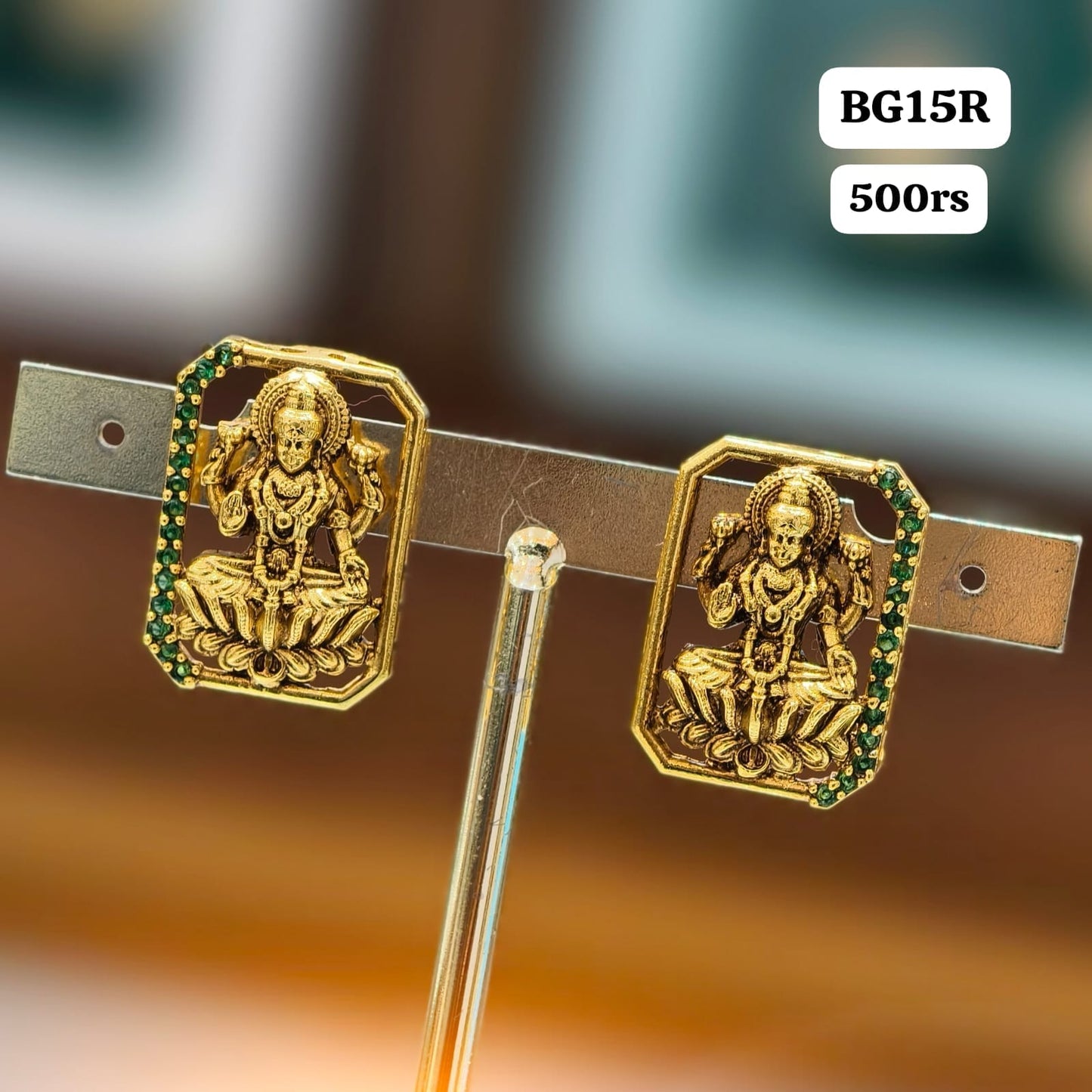 Laxmi Studs (Green)