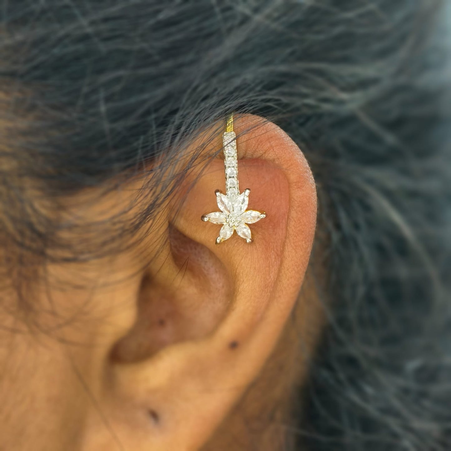 White Hanging Earrings