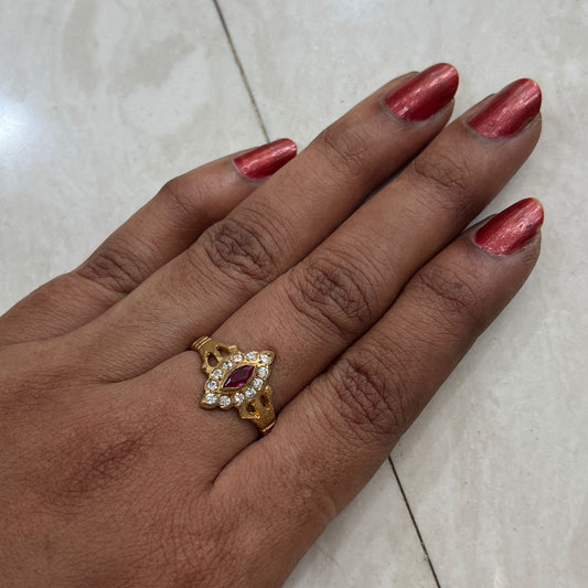 Pink stone panchaloham ring