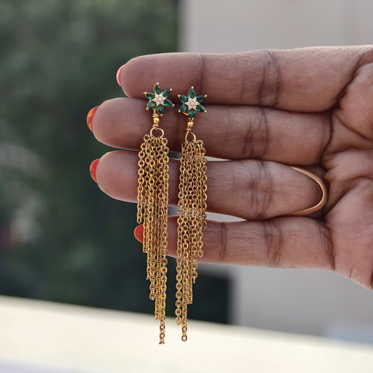 Layer string earrings