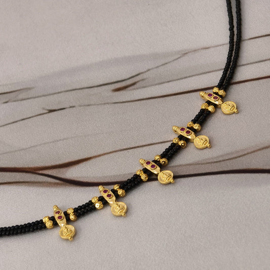 Black bead necklace