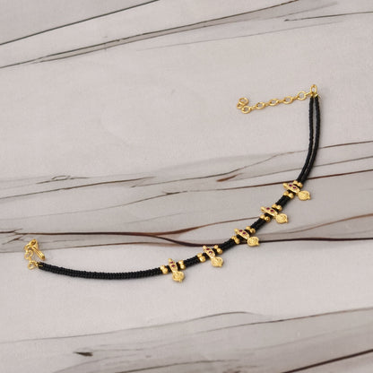 Black bead necklace