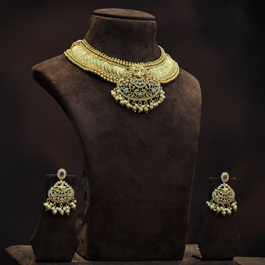 Microgold plated kasu Neckset