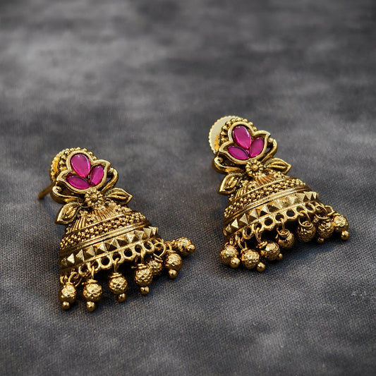 Antique Earrings with semi Butta