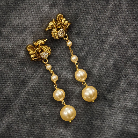 String earrings(peacock)