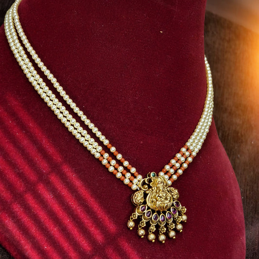 Laxmi Devi pearl neck piece