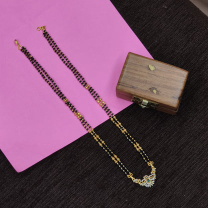 2lines short Black beads