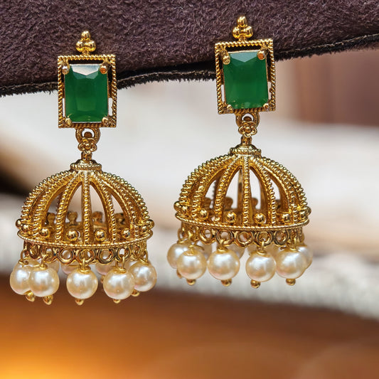 Butta Earrings (Green)