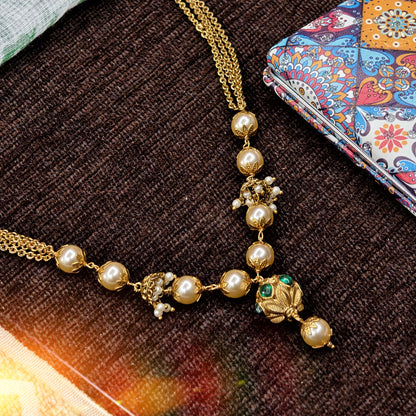 Green kundan chandraharam ( short ) no