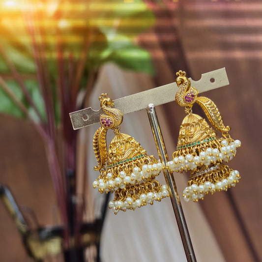 Peacock earrings