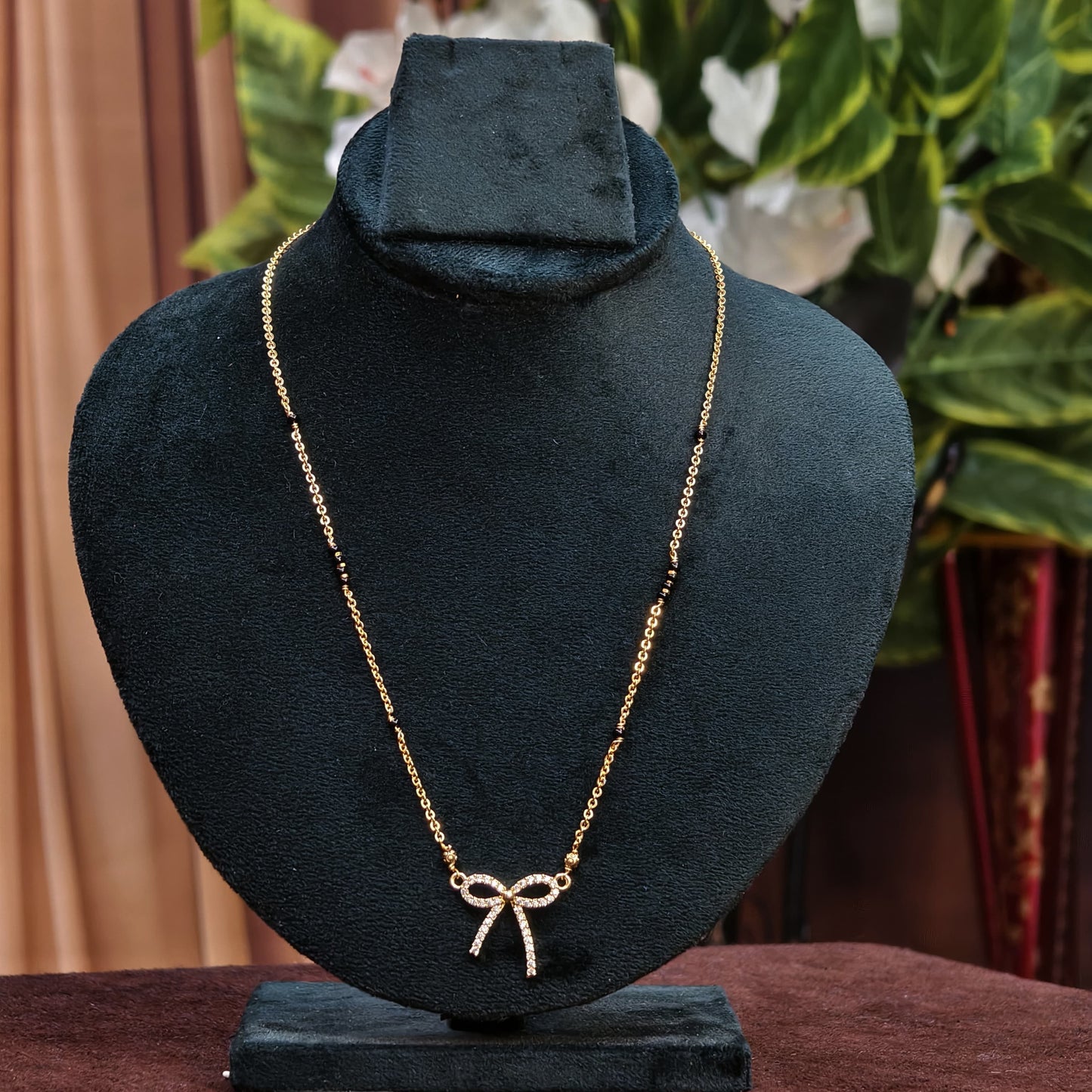 Short black beads