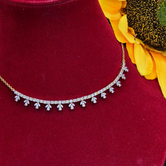 White stone neckset