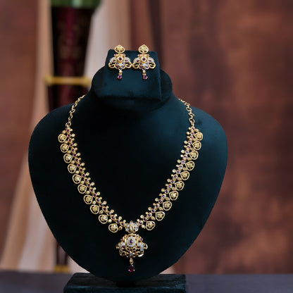 Micro gold plated short neck set