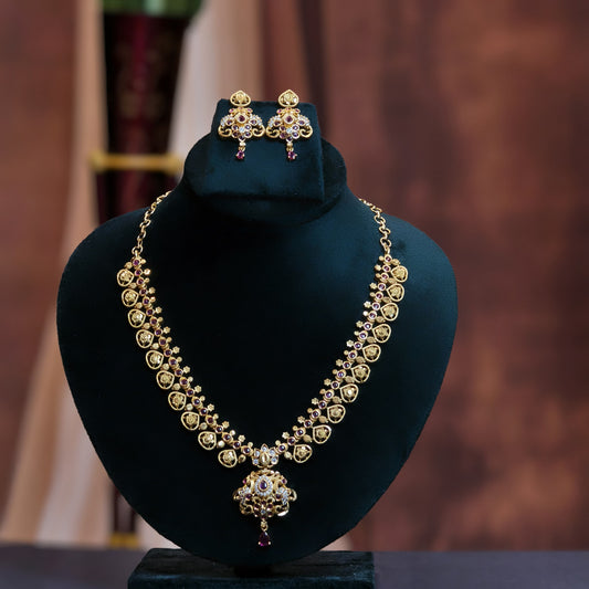 Micro gold plated short neck set