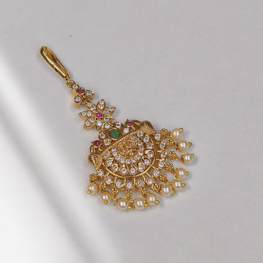 Gold plated CZ Stone Tikka
