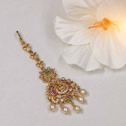 Antique gold finish Tikka