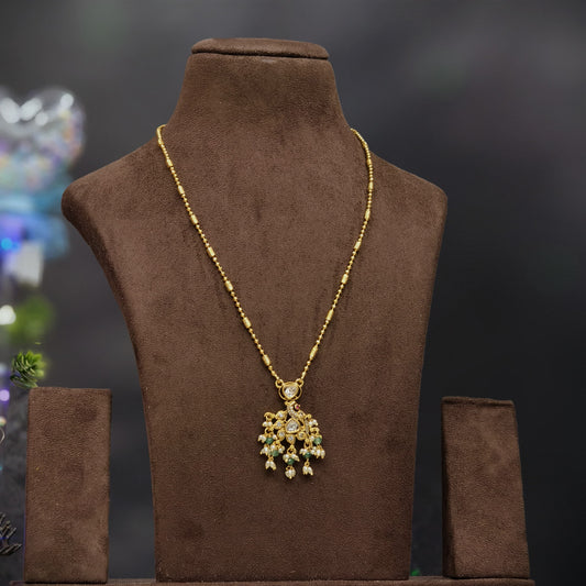 Chain with peacock pendant