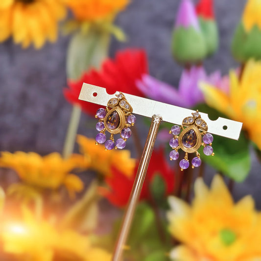 Purple earrings