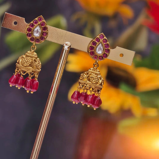 Butta earrings (marroon)