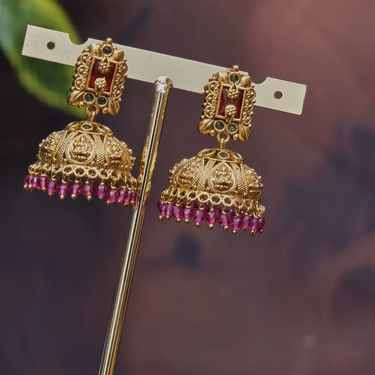 Pink butta earrings