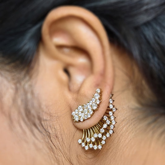 White stone Earcuff