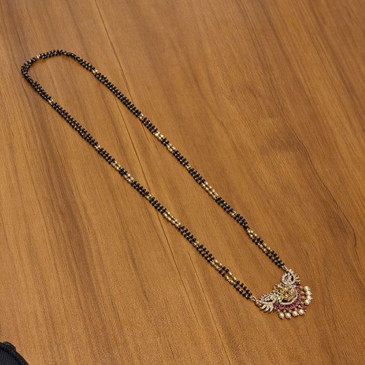 Long black beads
